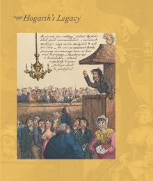 image of the dustjacket of &quot;Hogarth's Legacy&quot; volume showing the colored print  &quot;The celebrated &amp; Reverend T. Screech Me Dead attacking the devil in his strong hold&quot;