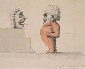 Nathaniel Dance-Holland R.A., (1735 - 1811) The Antiquarian. Pen, ink and watercolour. c.1800