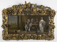 Double portrait of Sir Robert Walpole and Lady Catherine Shorter in an elaborate frame