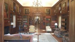 Color photo of the New Library interior looking toward the long hall. image is post-2007